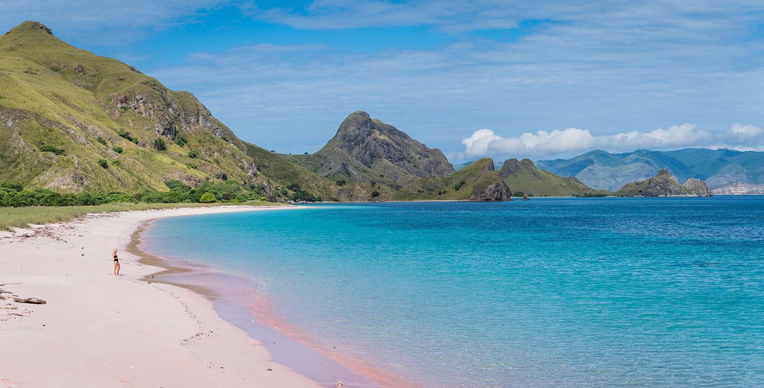 See the Unique Pink Beach